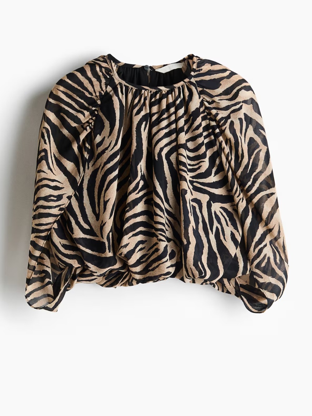 H&M Zebra Chiffon Top